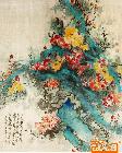 中国夏布画 牡丹图