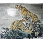 画布国画-虎威 国画狮虎 王飞涯作品 类别: 国画狮虎
